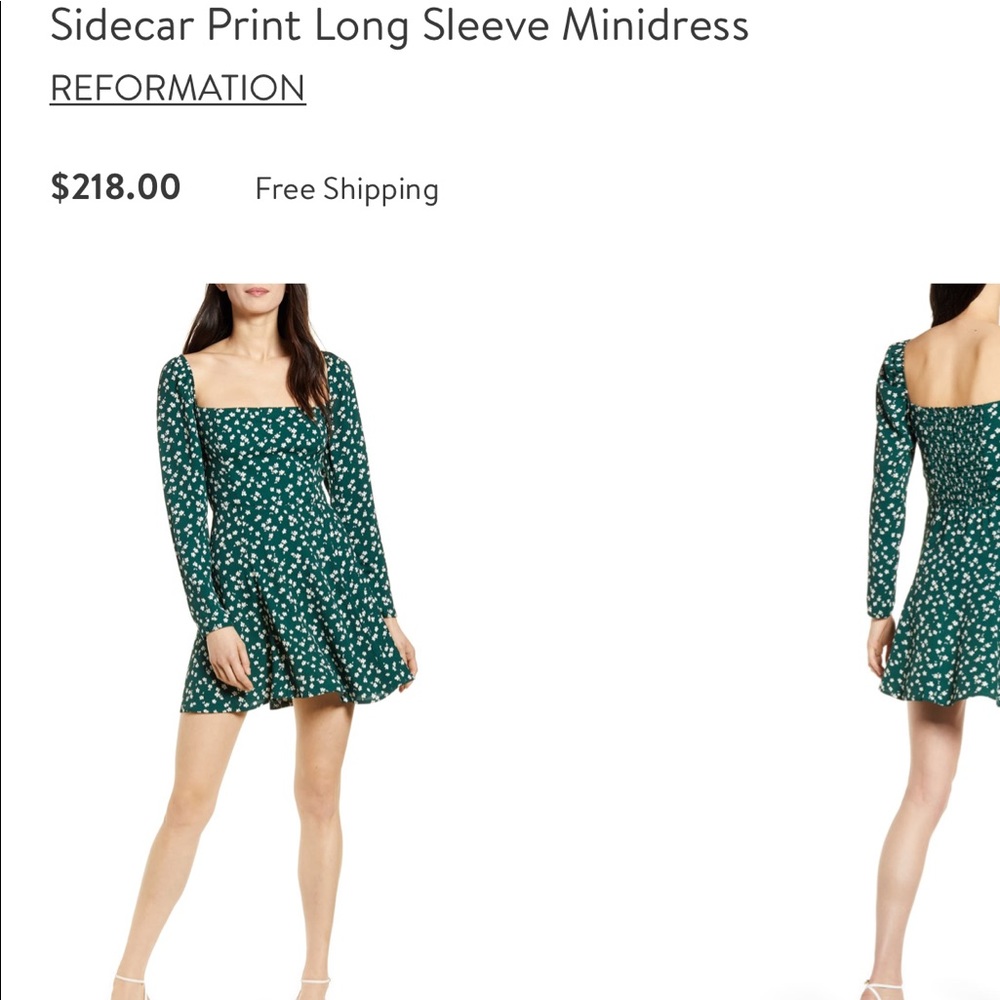 Reformation Green Dress